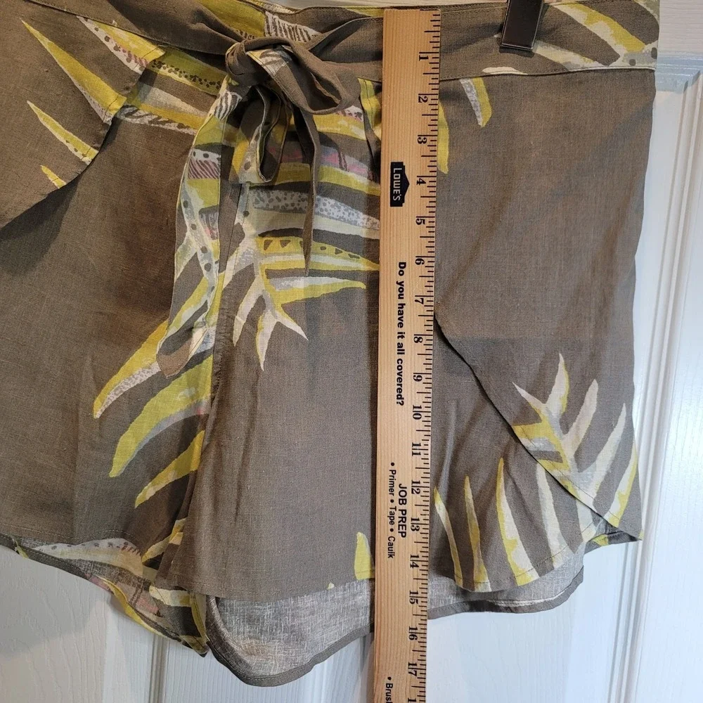 Patagonia Wrap Shorts Palms My Heart Big Sz‎ XL Gray Hemp Tie Flutter
